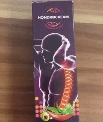 Photo de l'emballage de la crème pour les articulations Hondrocream